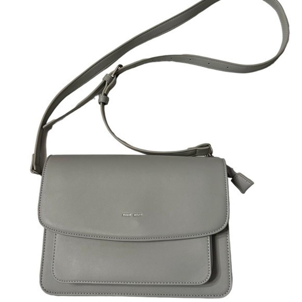 Pixie Mood Zoe Sleek Light Gray Crossbody Bag Purse with Compartments